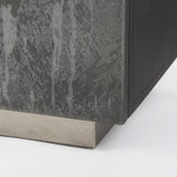 Mercana Roxdale 82.0L x 18.0W x 29.0H Acid Wash Metal Sideboard