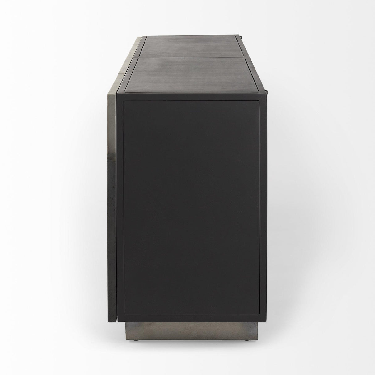 Mercana Roxdale 82.0L x 18.0W x 29.0H Acid Wash Metal Sideboard