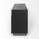 Mercana Roxdale 82.0L x 18.0W x 29.0H Acid Wash Metal Sideboard