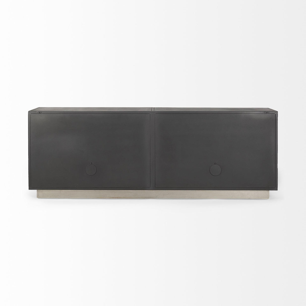 Mercana Roxdale 82.0L x 18.0W x 29.0H Acid Wash Metal Sideboard