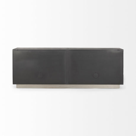 Mercana Roxdale 82.0L x 18.0W x 29.0H Acid Wash Metal Sideboard