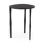Mercana Timothy 16.0L x 16.0W X 20.0H Ebony Black Iron Side Table