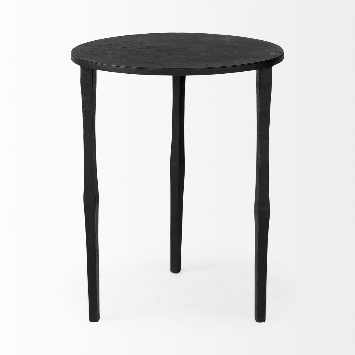Mercana Timothy 16.0L x 16.0W X 20.0H Ebony Black Iron Side Table
