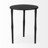 Mercana Timothy 16.0L x 16.0W X 20.0H Ebony Black Iron Side Table