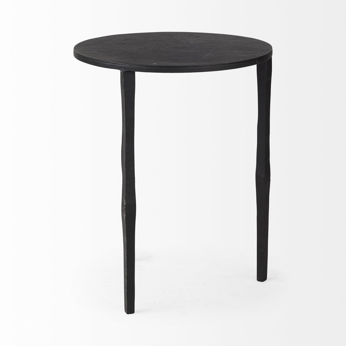 Mercana Timothy 16.0L x 16.0W X 20.0H Ebony Black Iron Side Table