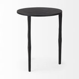Mercana Timothy 16.0L x 16.0W X 20.0H Ebony Black Iron Side Table