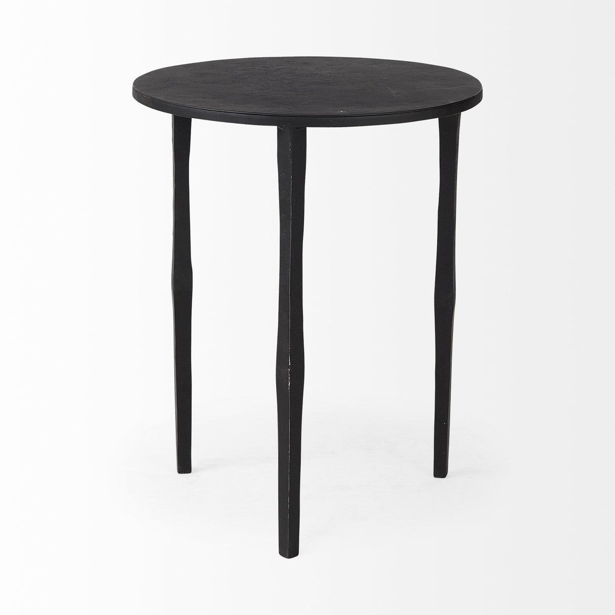 Mercana Timothy 16.0L x 16.0W X 20.0H Ebony Black Iron Side Table