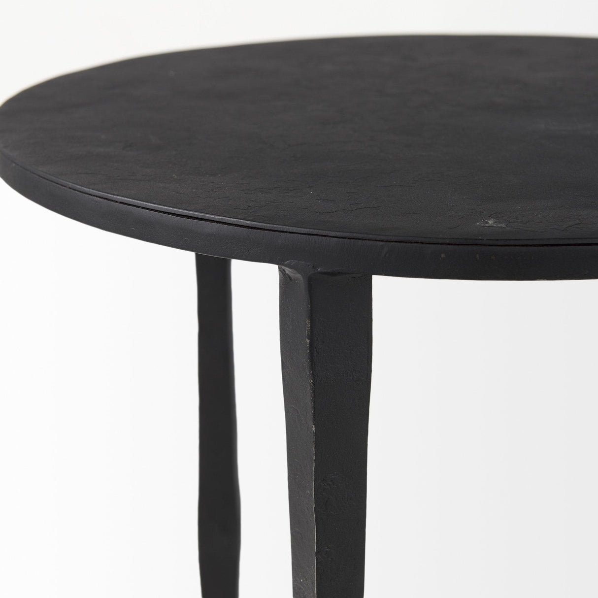 Mercana Timothy 16.0L x 16.0W X 20.0H Ebony Black Iron Side Table