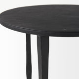 Mercana Timothy 16.0L x 16.0W X 20.0H Ebony Black Iron Side Table