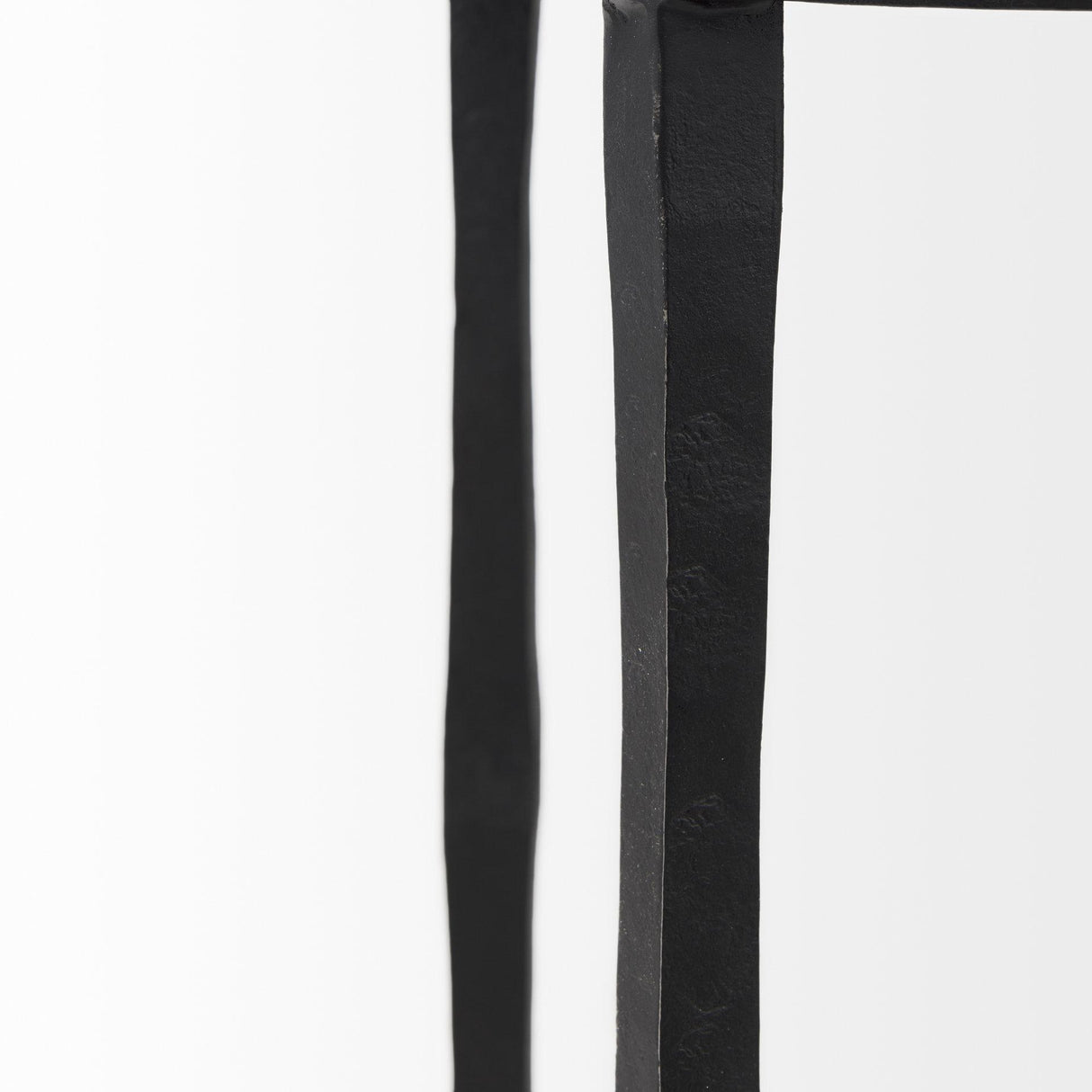 Mercana Timothy 16.0L x 16.0W X 20.0H Ebony Black Iron Side Table