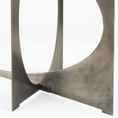 Mercana Reinhold IV Black Marble Top Iron Console Table