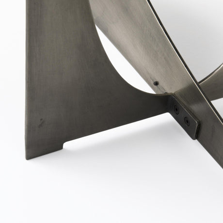 Mercana Reinhold IV Black Marble Top Iron Console Table