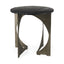 Mercana Reinhold II 21L x 21W x 21H Black Marble Top Iron Side Table