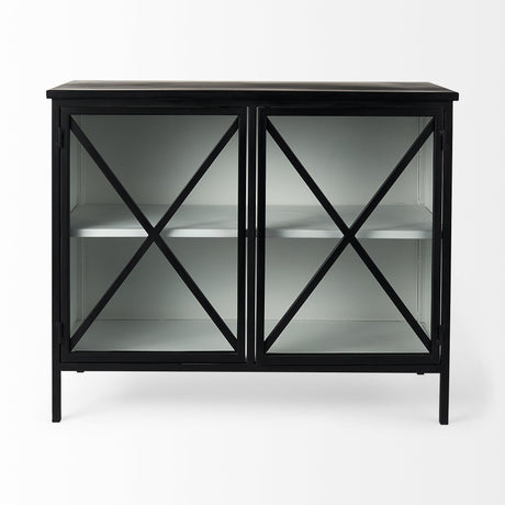 Mercana Aurelia Two Door Glass Cabinet