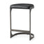 Mercana Tyson 17L x 18W x 28H Black Leather W/ Metal Frame Counter Stool