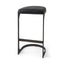 Mercana Tyson 17L x 18W x 31H Black Leather W/ Metal Frame Bar Stool