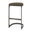 Mercana Tyson 17L x 18W x 31H Brown/Gray Suede W/ Metal Frame Bar Stool