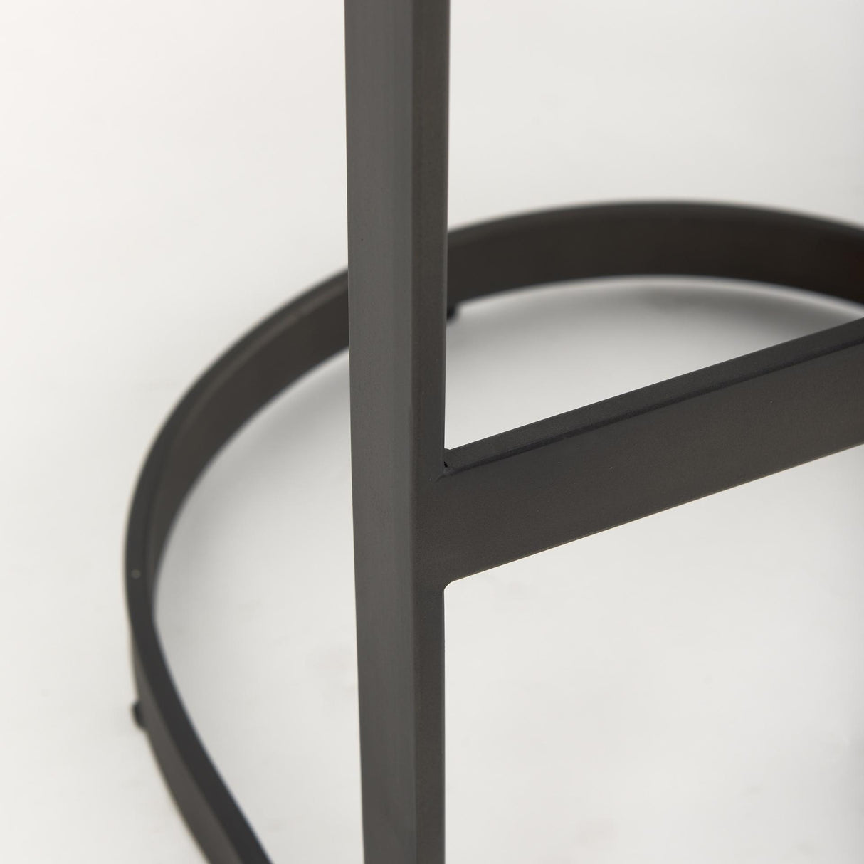 Mercana Tyson 17L x 18W x 31H Brown/Gray Suede W/ Metal Frame Bar Stool