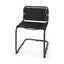 Mercana Berbick 33" Total Height Black Leather w/ Iron Frame Dining Chair