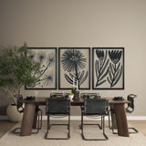 Mercana Berbick 33" Total Height Black Leather w/ Iron Frame Dining Chair