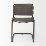 Mercana Berbick 33" Total Height Brown/Gray Suede w/ Iron Frame Dining Chair