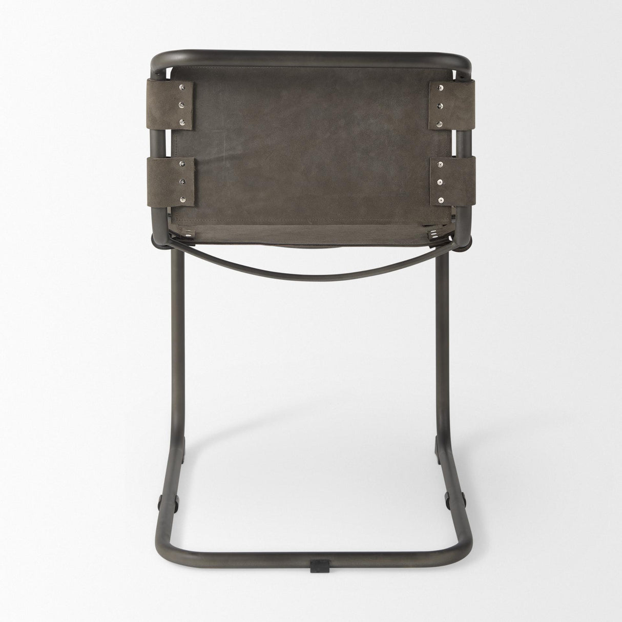 Mercana Berbick 33" Total Height Brown/Gray Suede w/ Iron Frame Dining Chair