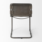 Mercana Berbick 33" Total Height Brown/Gray Suede w/ Iron Frame Dining Chair