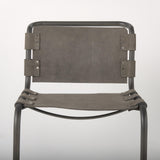Mercana Berbick 33" Total Height Brown/Gray Suede w/ Iron Frame Dining Chair