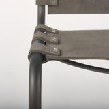 Mercana Berbick 33" Total Height Brown/Gray Suede w/ Iron Frame Dining Chair