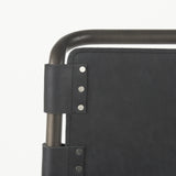 Mercana Berbick 21L x 25W x 38H Black Leather W/ Iron Frame Counter Stool