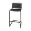 Mercana Berbick 43" Total Height Black Leather w/ Iron Frame Bar Stool