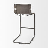 Mercana Berbick 43" Total Height Brown/Gray Suede w/ Iron Frame Bar Stool
