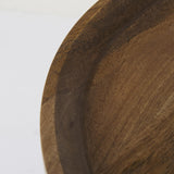 Mercana Marquisa (Set of 2) 22.5L x 22.5W x 20.8H Light Brown Wood W/ Black Metal Base Nesting Side Tables