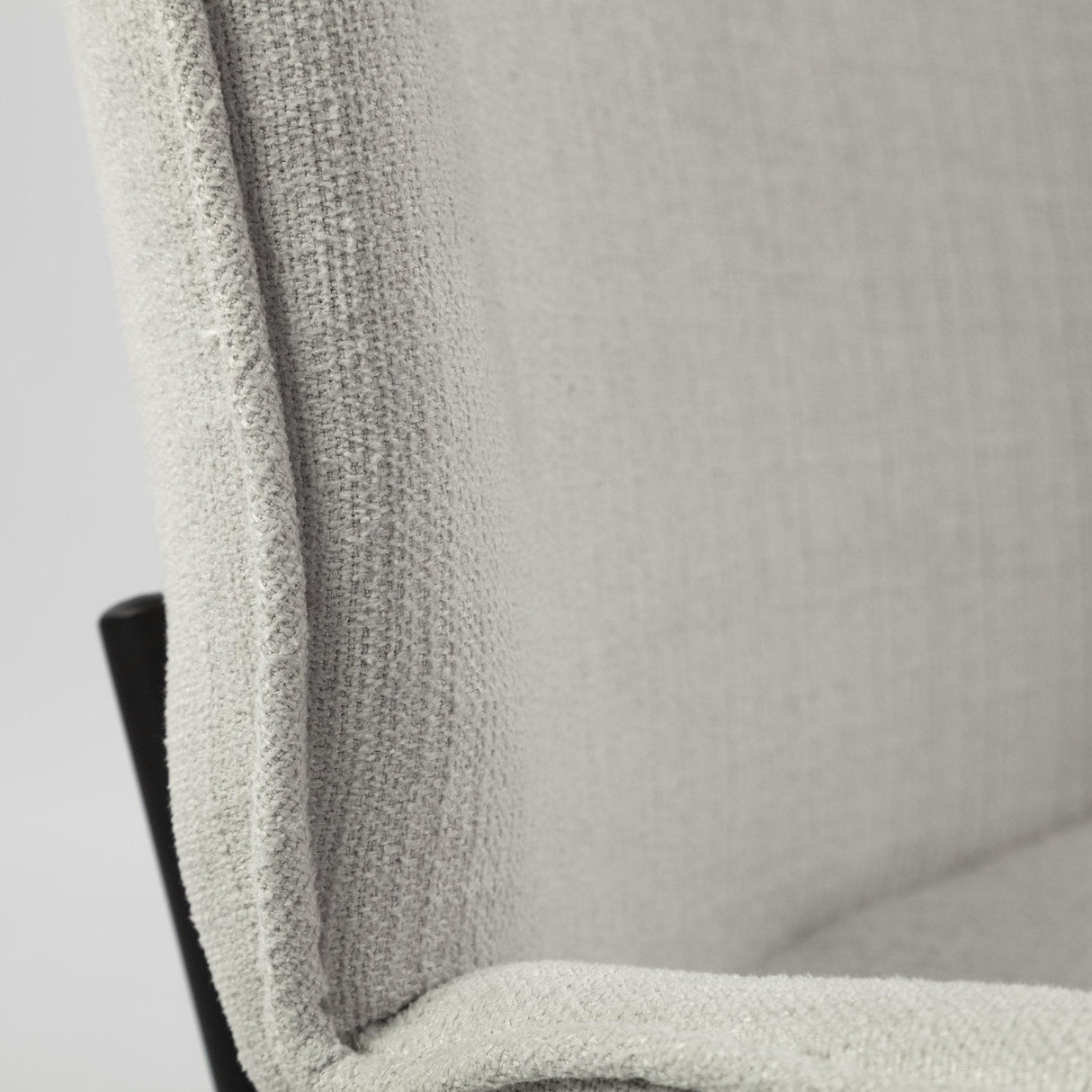 Mercana Inala White Fabric Seat Black Metal Frame Dining Chair
