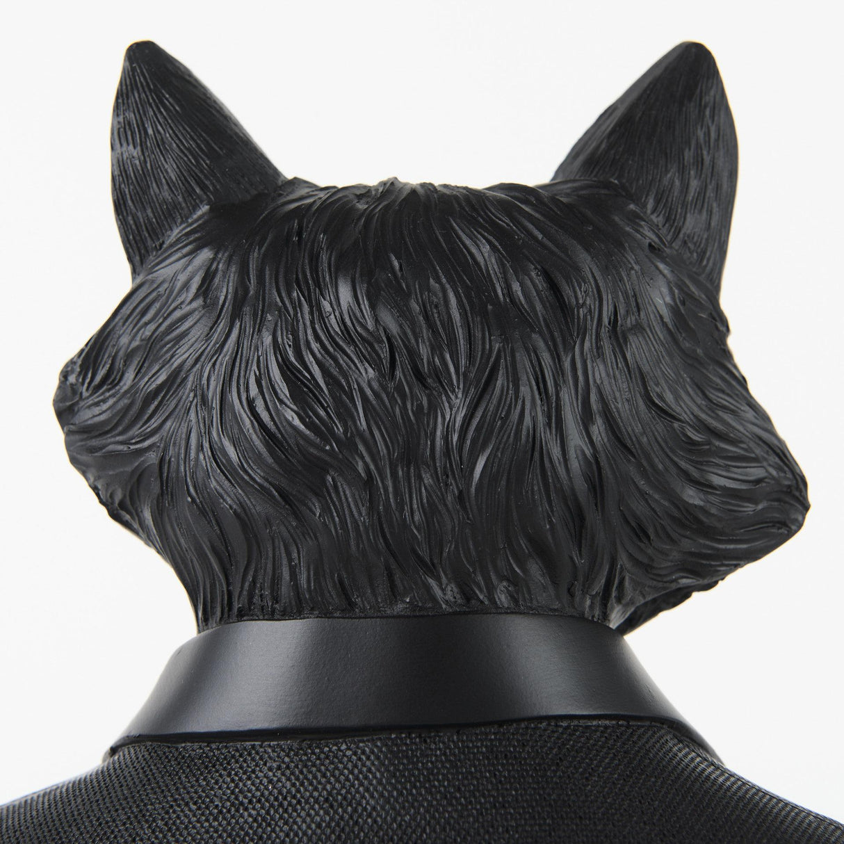 Mercana Murray 6.0L x 4.5W x 13.0H Black Painted Resin Fox in a Suit Bust