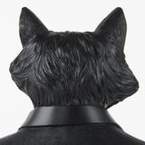 Mercana Murray 6.0L x 4.5W x 13.0H Black Painted Resin Fox in a Suit Bust