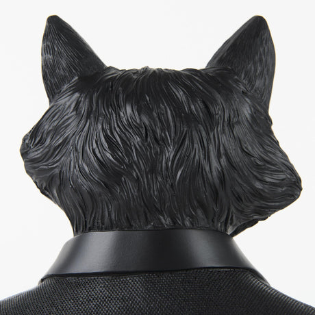 Mercana Murray 6.0L x 4.5W x 13.0H Black Painted Resin Fox in a Suit Bust