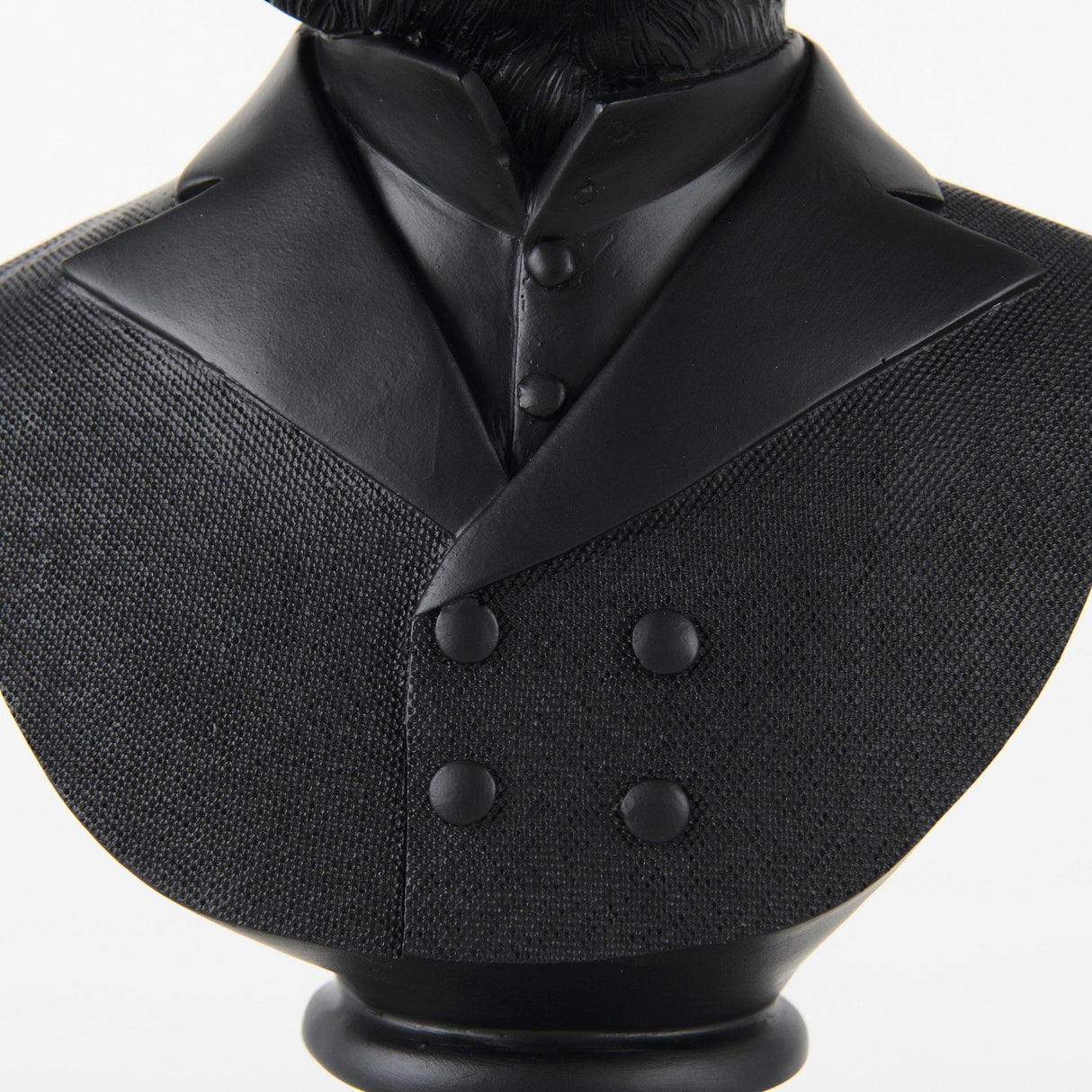 Mercana Murray 6.0L x 4.5W x 13.0H Black Painted Resin Fox in a Suit Bust