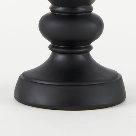 Mercana Mozart 8.2L x 6.0W x 22.5H Black Painted Resin Deer Bust