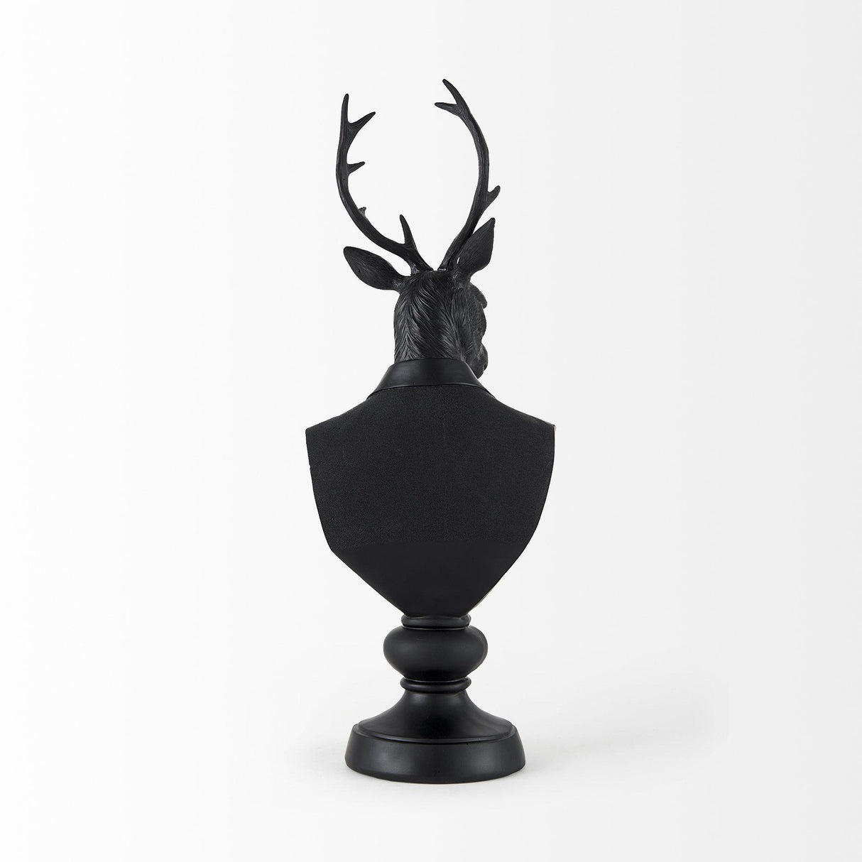 Mercana Mozart 8.2L x 6.0W x 22.5H Black Painted Resin Deer Bust