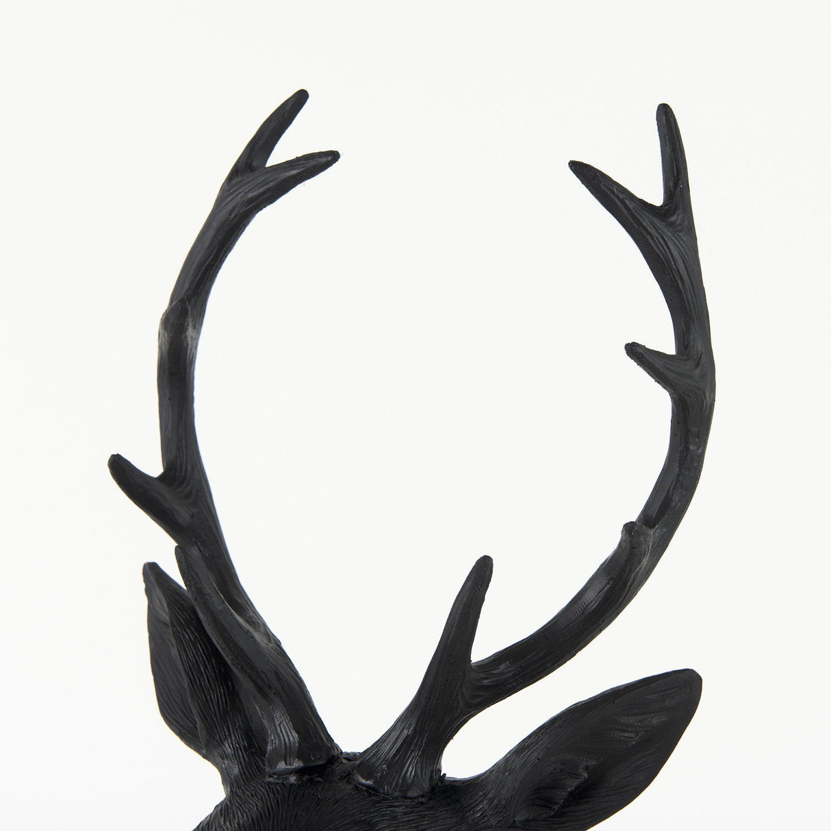 Mercana Mozart 8.2L x 6.0W x 22.5H Black Painted Resin Deer Bust