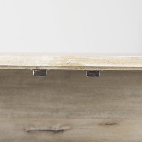 Mercana Arelius 36L x 18W x 32H White Wood, Gold Metal Base w/ 2 Glass Doors Accent Cabinet