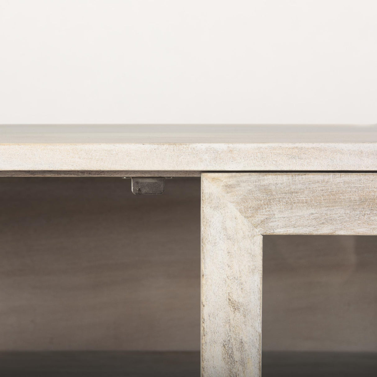 Mercana Arelius 70L x 18W x 32H White Wood W/ Gold Metal Base 4 Door Glass Cabinet Sideboard