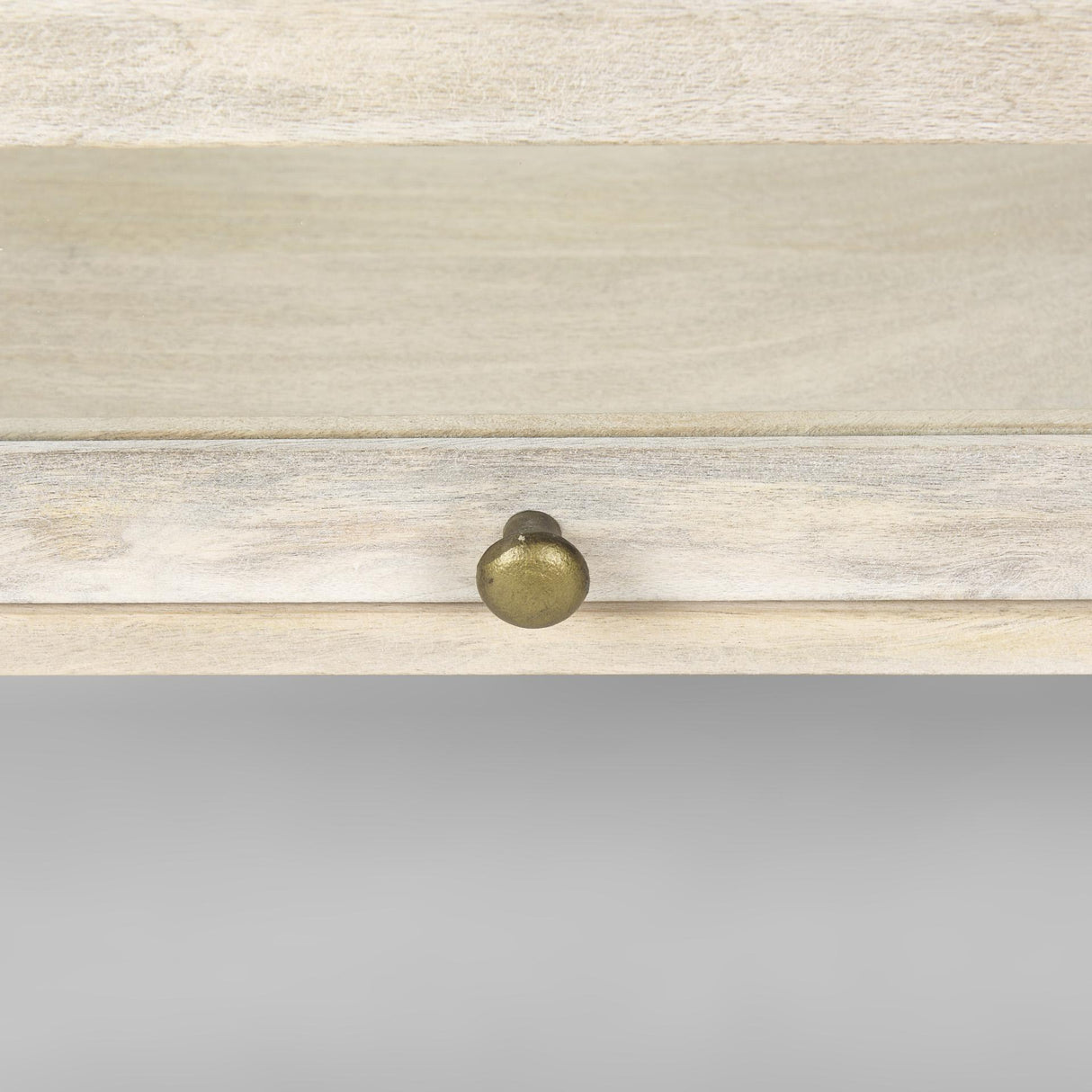 Mercana Arelius 42L x 42W x 15H White Wood W/ Gold Metal Base Square Display Coffee Table