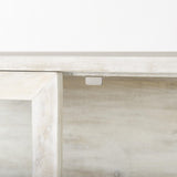 Mercana Arelius 36L x 18.75W x 63H White Wood W/ Gold Metal Base Display Cabinet