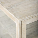 Mercana Arelius 20L x 18W x 26H White Wood W/ Gold Metal Frame End/Side Table