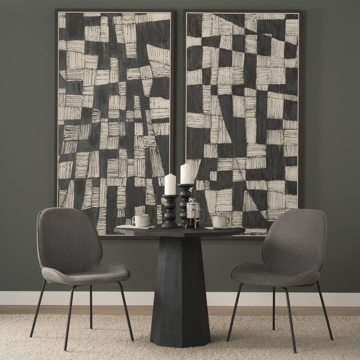 Mercana Inala Grey Seat Metal Frame Dining Chair