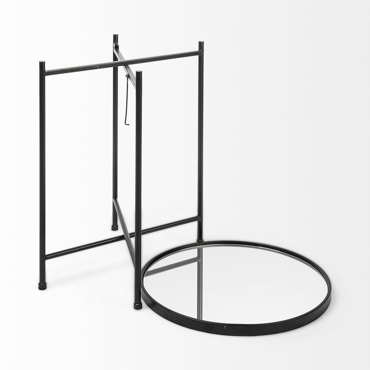 Mercana Samantha (Small) Black Mirror Top Accent Table