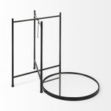 Mercana Samantha (Small) Black Mirror Top Accent Table