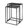 Mercana Kasey (Set of 2) 17.7L x 12.6W x 24.4H Galvanized Metal Nesting Accent Tables